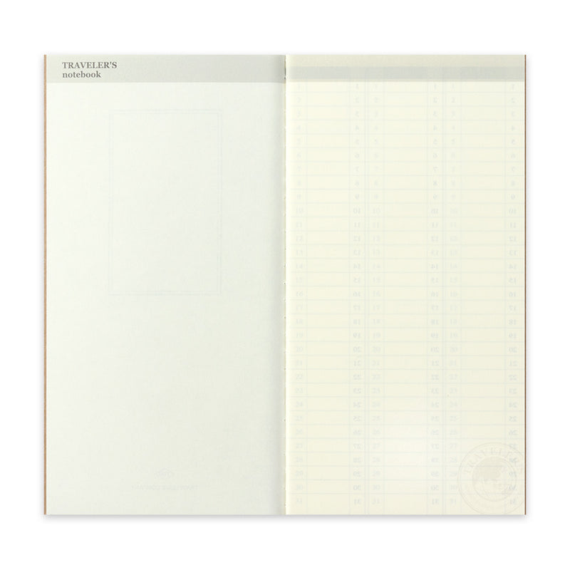 Traveler's Company Notebook Refill 018 Free Diary Weekly Vertical