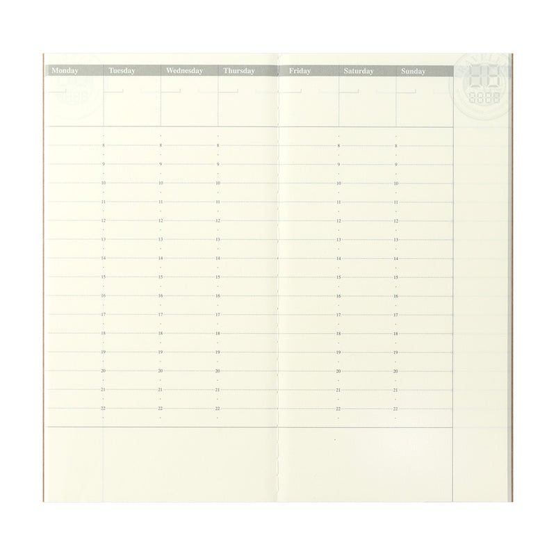 Traveler's Company Notebook Refill 018 Free Diary Weekly Vertical