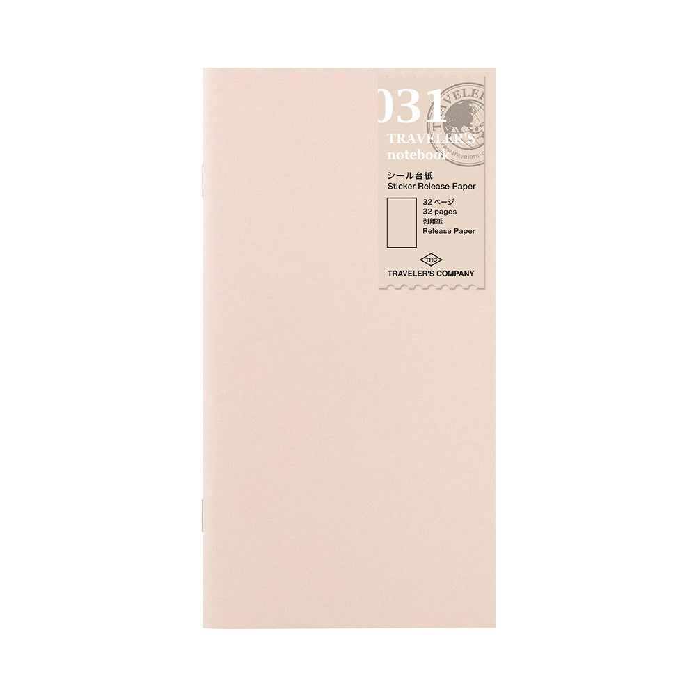 Traveler's Company Notebook Refill 031 Sticker Release Paper