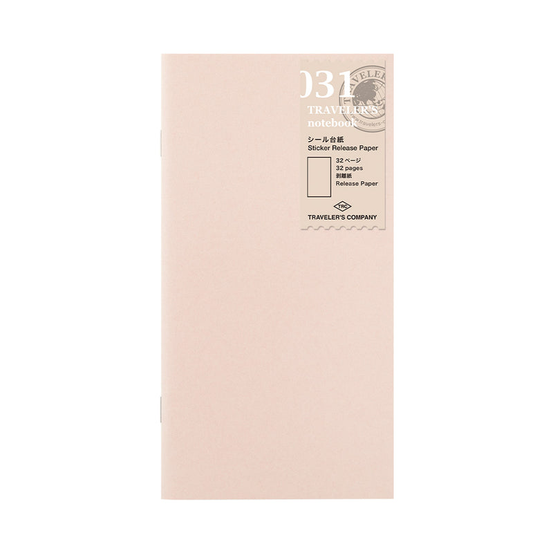 Traveler's Company Notebook Refill 031 Sticker Release Paper