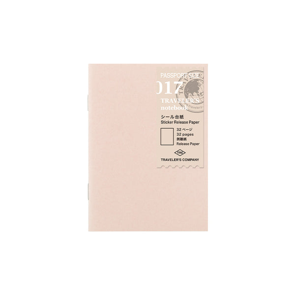 Traveler's Company Notebook Passport Size Refill 017 Sticker Release Paper