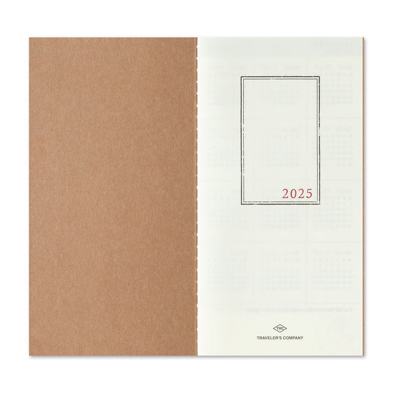 TRAVELER'S Notebook Refill: 2025 Diary Monthly Pre Order