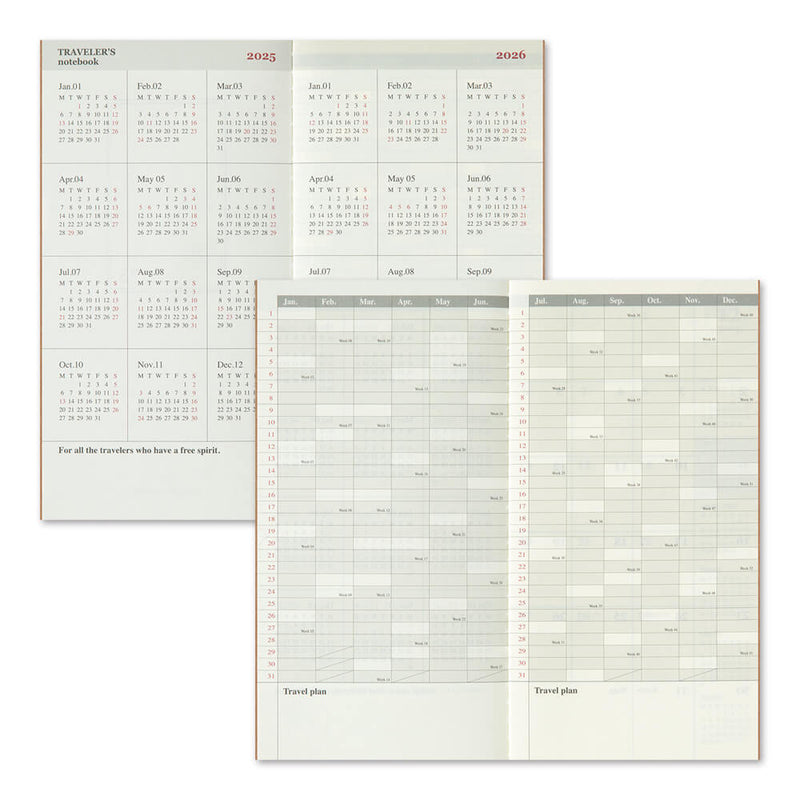 TRAVELER'S Notebook Refill: 2025 Diary Monthly Pre Order