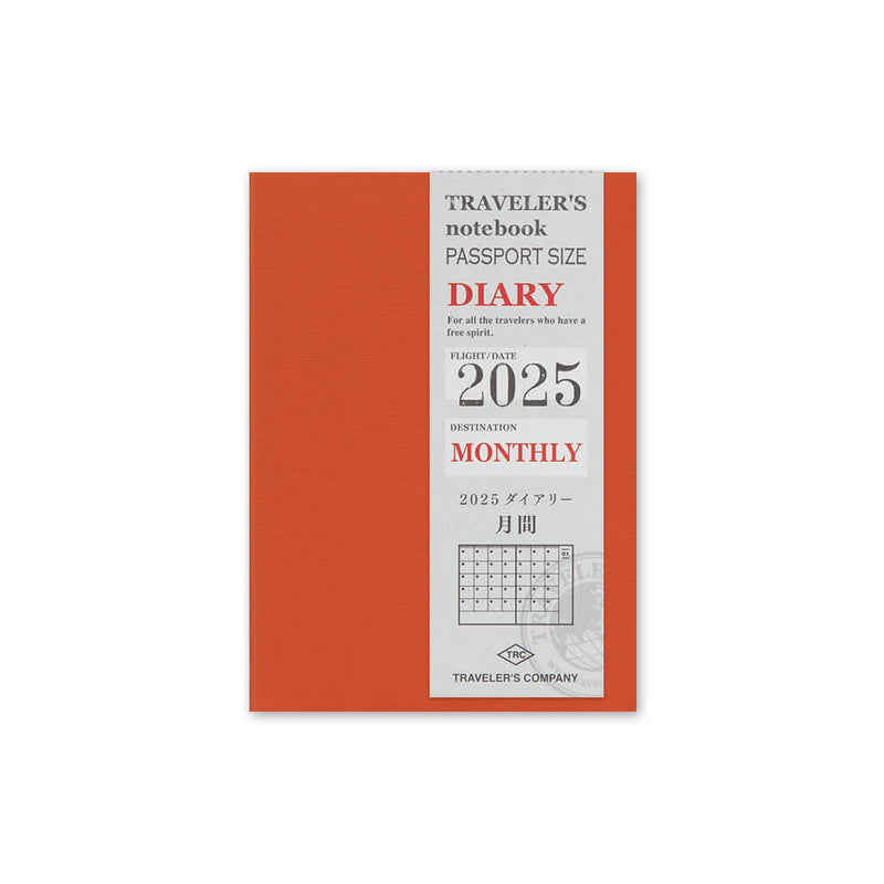 TRAVELER'S Notebook Passport Refill: 2025 Diary Monthly Pre Order