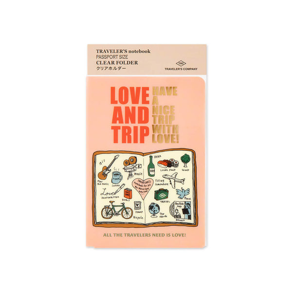 TRAVELER'S Notebook Passport Refill: Love and Trip Clear Folder 2025 Pre-Order