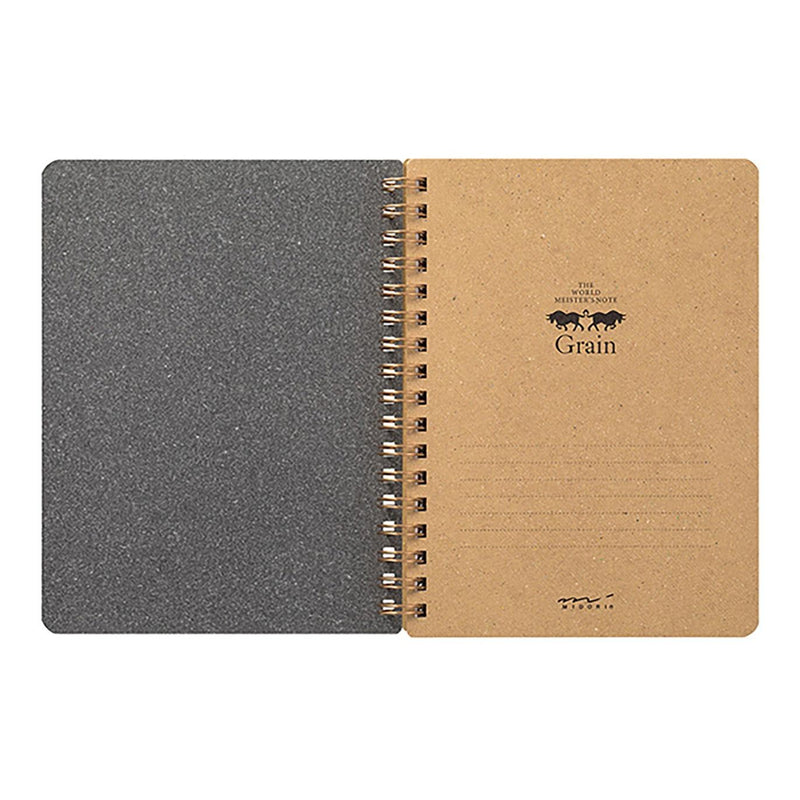 Midori Grain B6 Notebook - Leather Cover