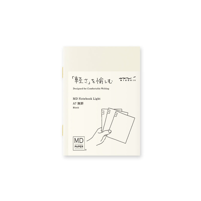 MD Paper Notebook Light A7 Blank - 3 Pack