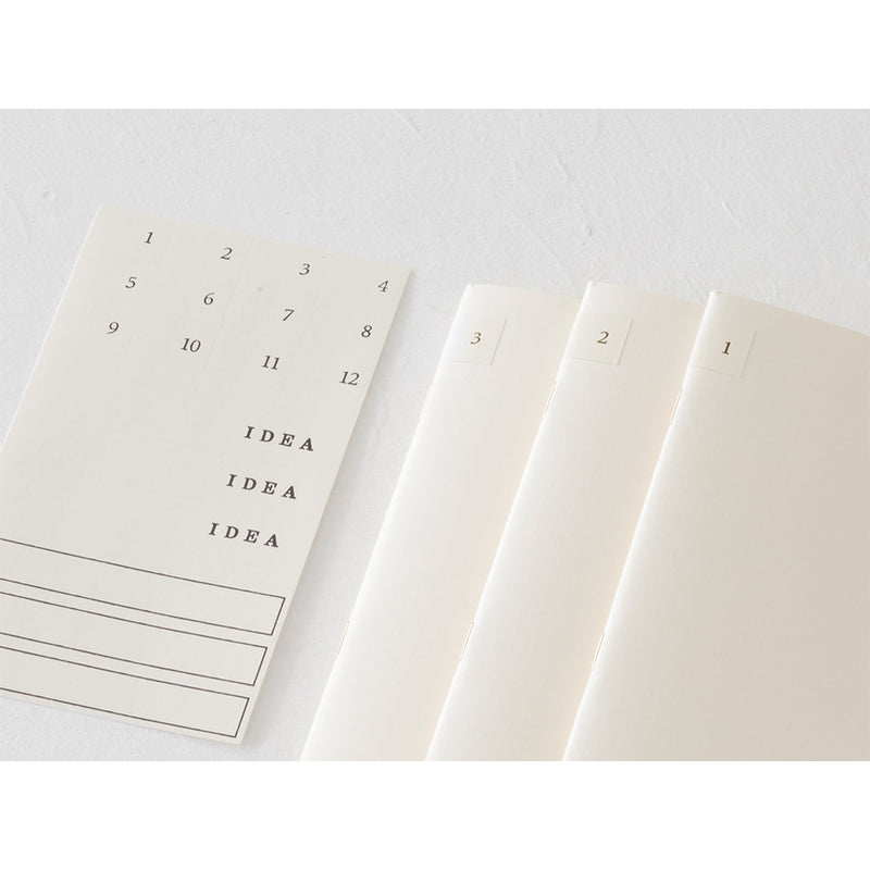 Midori MD Paper B6 Slim Blank Notebook Light - Pack of 3