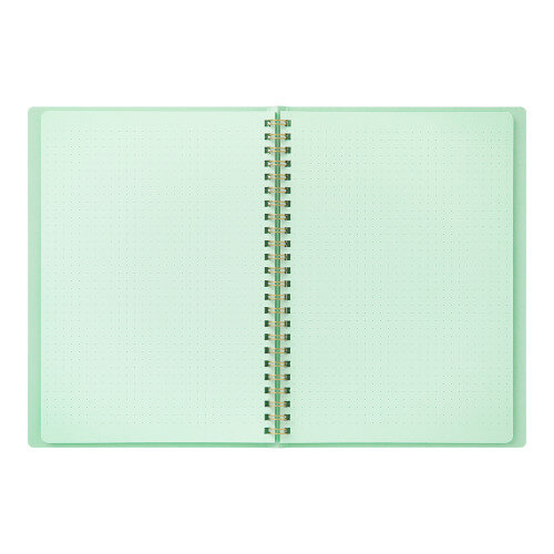 Midori A5 Dot Grid Colour Wirebound Notebook Green