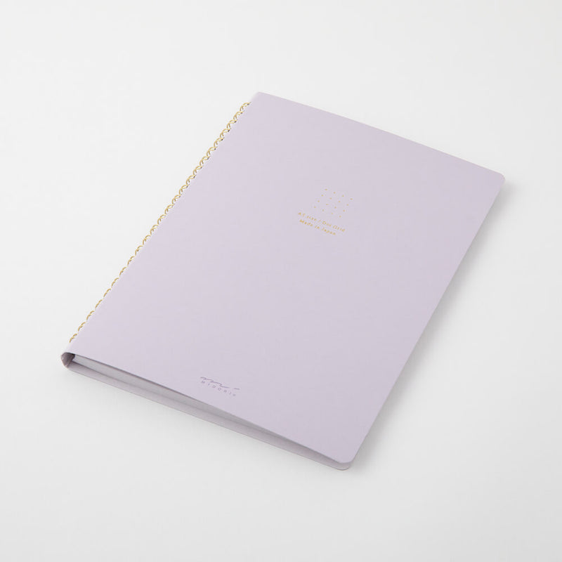 Midori A5 Dot Grid Colour Wirebound Notebook Purple