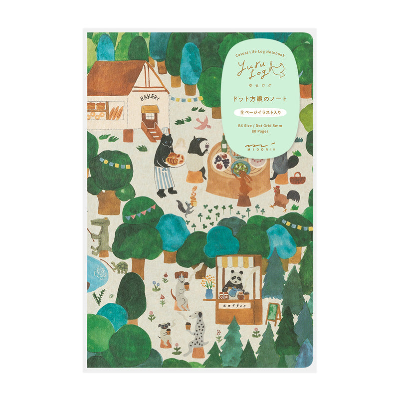 Midori Yuru Log Notebook - B6 - Forest Animal