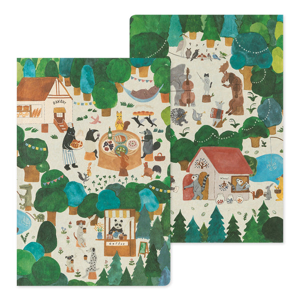 Midori Yuru Log Notebook - B6 - Forest Animal