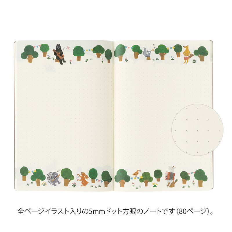 Midori Yuru Log Notebook - B6 - Forest Animal