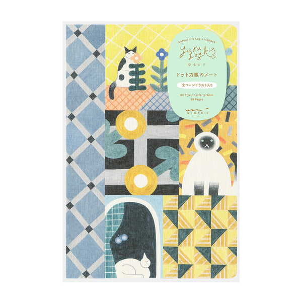 Midori Yuru Log Notebook - B6 - Cat