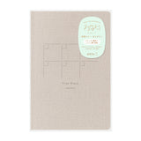 Midori Yuru Log Notebook - B6 - Monthly Free Diary