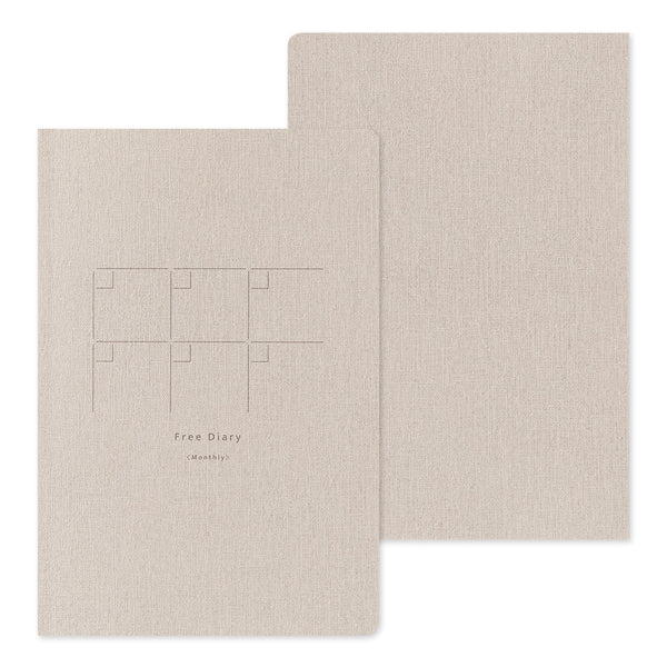 Midori Yuru Log Notebook - B6 - Monthly Free Diary