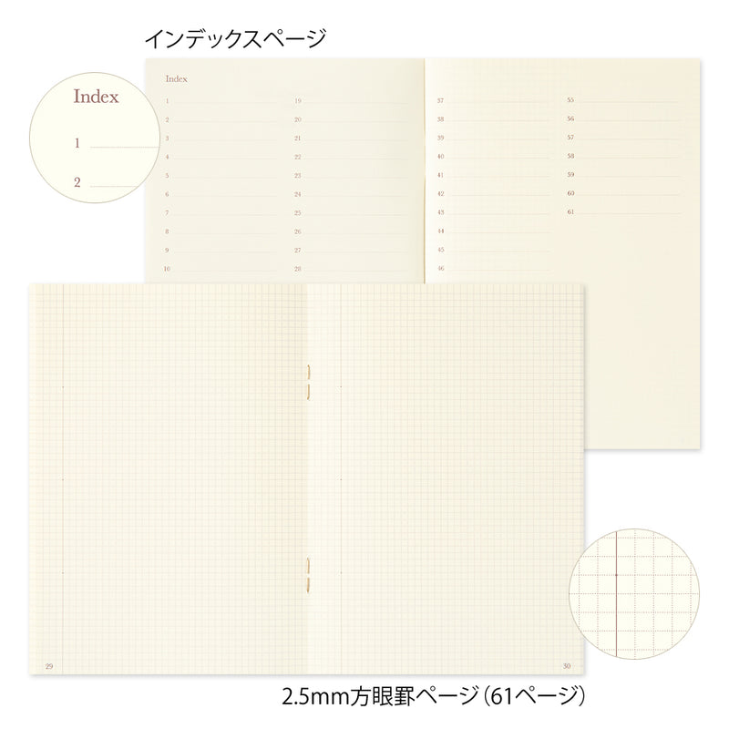 Midori A6 Commonplace Book - 2.5mm Grid