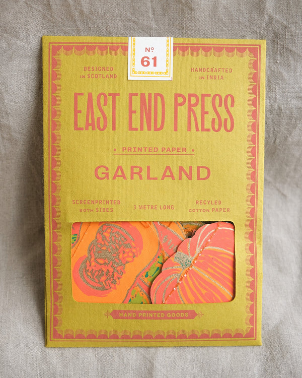 East End Press Pumpkin Sewn Garland