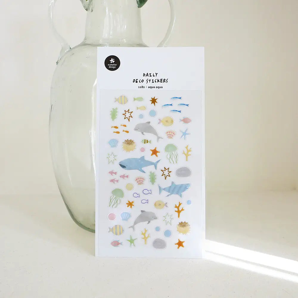 Suatelier Stickers no.1182 Aqua Aqua