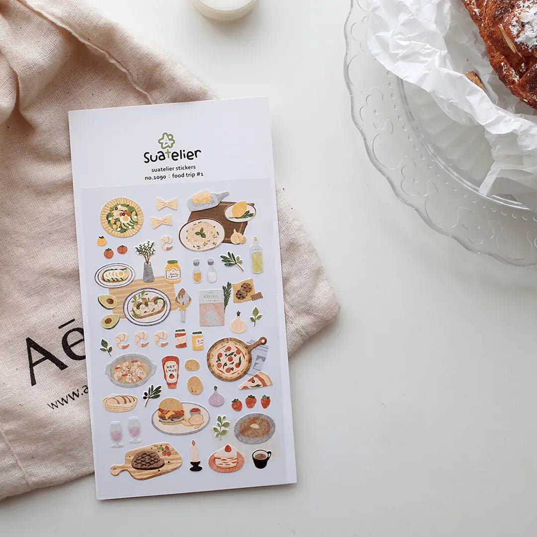 Suatelier Food Stickers no.1090 Food Trip #1