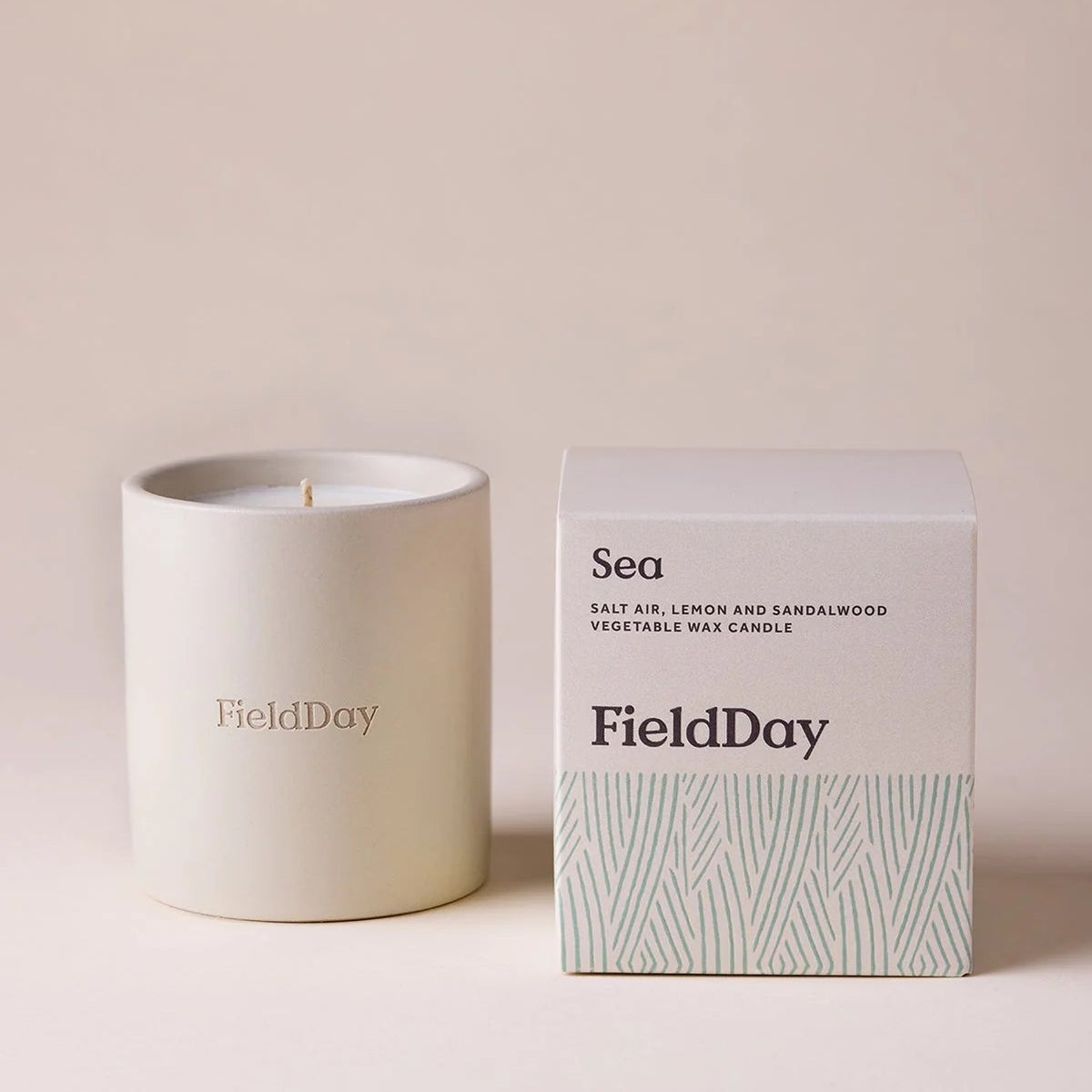 FieldDay Classic Stoneware Candle - Sea - Salt Air, Lemon and Sandalwood