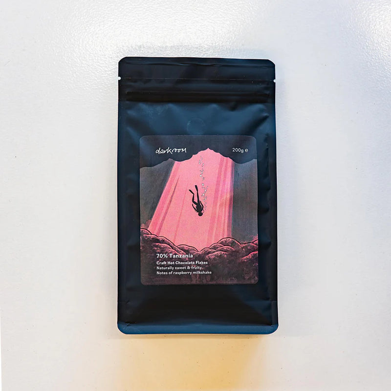 Darkroom 70% Tanzania Hot Chocolate Flakes - 200g