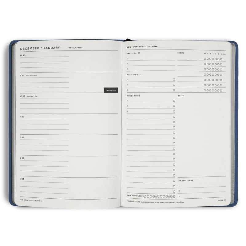 MiGoals 2025 B5 Goal Digger Planner Classic