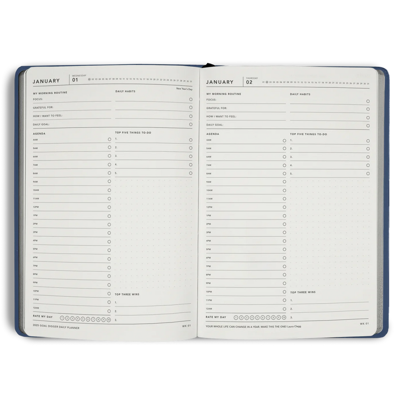 MiGoals 2025 Daily Goal Digger Planner B5