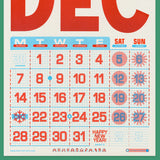 Risotto Studio 2026 A3 Risograph Wall Calendar