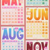 Risotto Studio 2026 A3 Risograph Wall Calendar