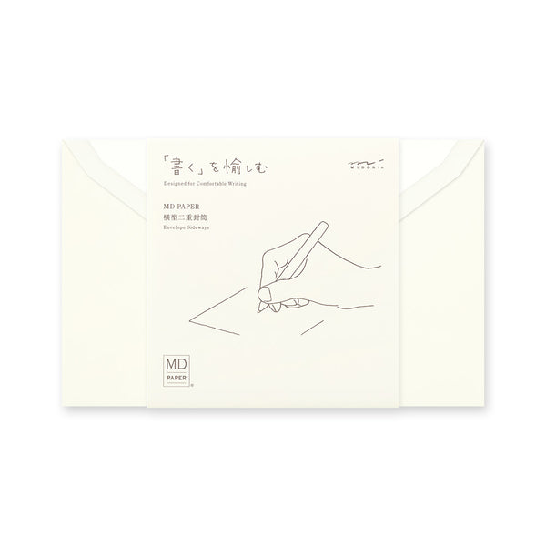 Midori MD Cream Sideways Paper Envelopes