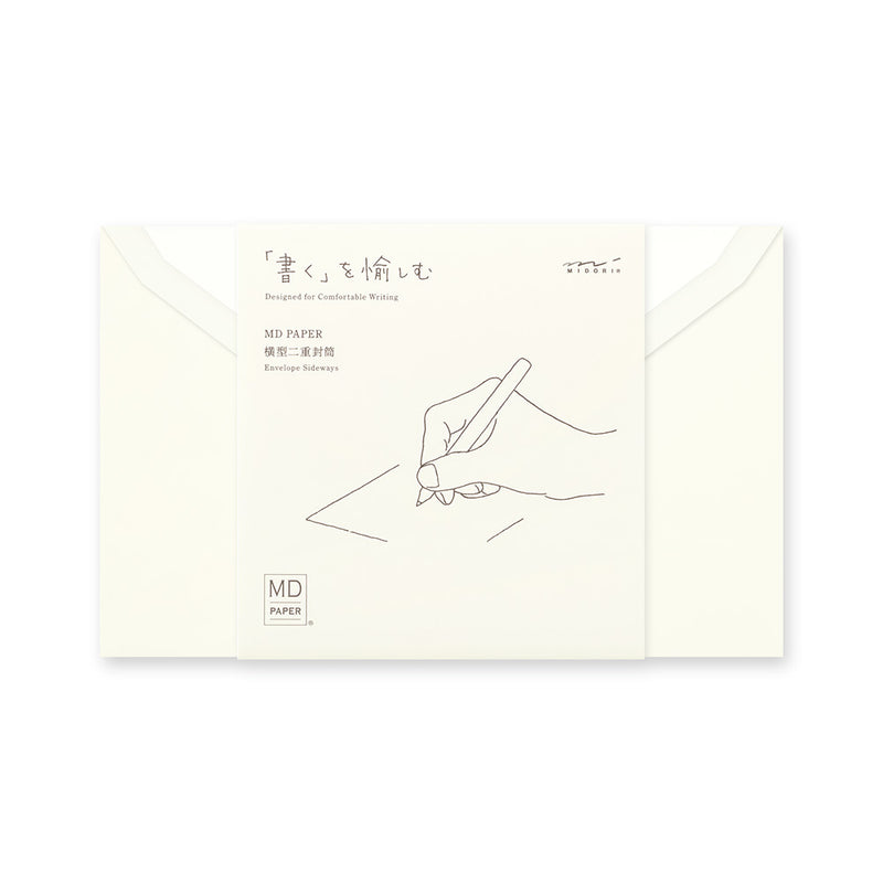Midori MD Cream Sideways Paper Envelopes