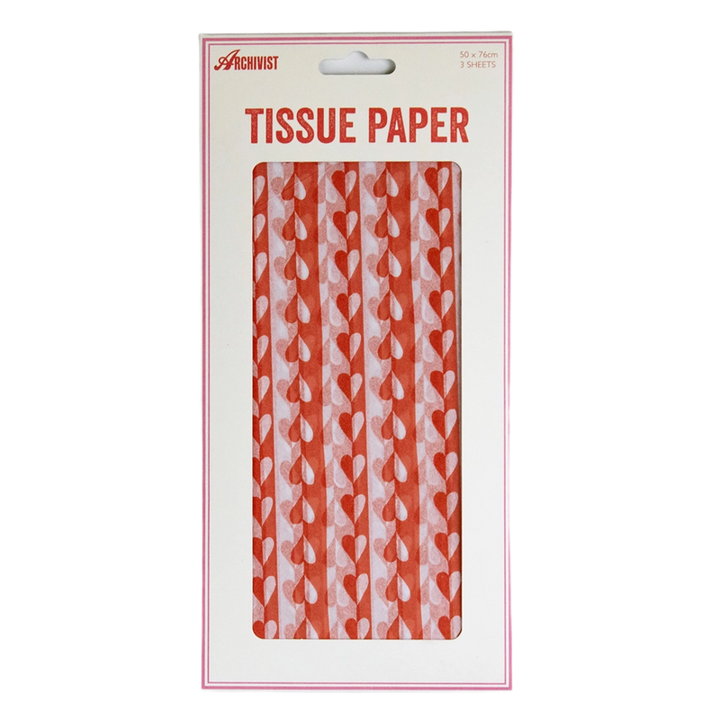Archivist Sweetheart Stripe Illustrated Tissue Paper