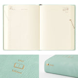 Midori Hibino 2025 A6 Daily Diary - Blue Green