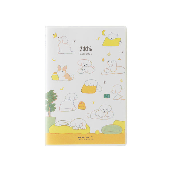 Midori Mini Pocket Monthly Diary 2026 -  Dog