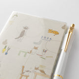 Midori Pocket Monthly Diary - Cat 2026