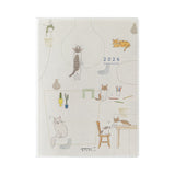 Midori A6 Pocket Monthly Diary - Cat 2026