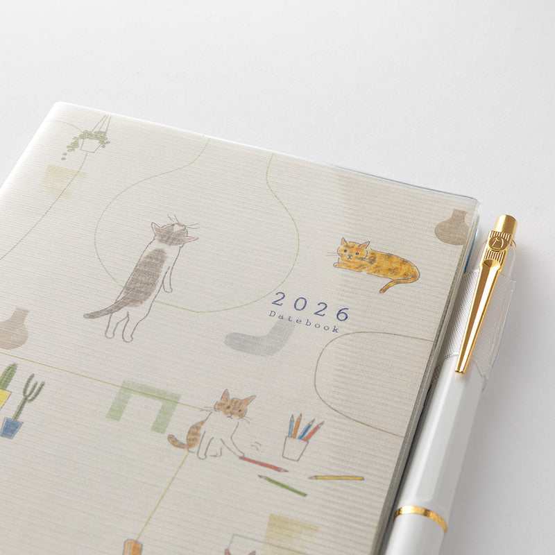 Midori A6 Pocket Monthly Diary - Cat 2026
