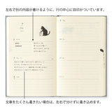 Midori Book Style B6 2026 Diary - Cat - Grey