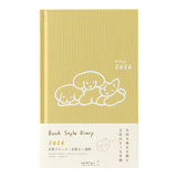 Midori Book Style B6 2026 Diary - Dog - Yellow