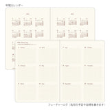 Midori Hibino 2026 A6 Daily Diary - 2 pages per day