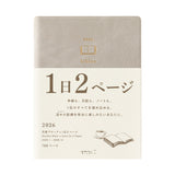 Midori Hibino 2026 A6 Daily Diary - 2 pages per day