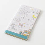 Midori Slim Pocket Monthly Diary 2027 - Dog