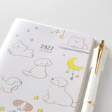 Midori Slim Pocket Monthly Diary 2027 - Dog