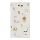 Midori Slim Pocket Monthly Diary 2027 - Cat
