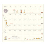Midori Slim Pocket Monthly Diary 2027 - Cat