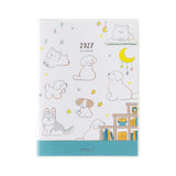Midori A6 Pocket Monthly Diary - Dog 2027