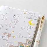 Midori A6 Pocket Monthly Diary - Dog 2027
