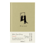 Midori Book Style B6 2027 Diary - Cat - Beige