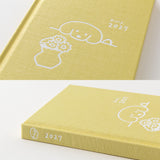 Midori Book Style B6 2027 Diary - Dog - Yellow
